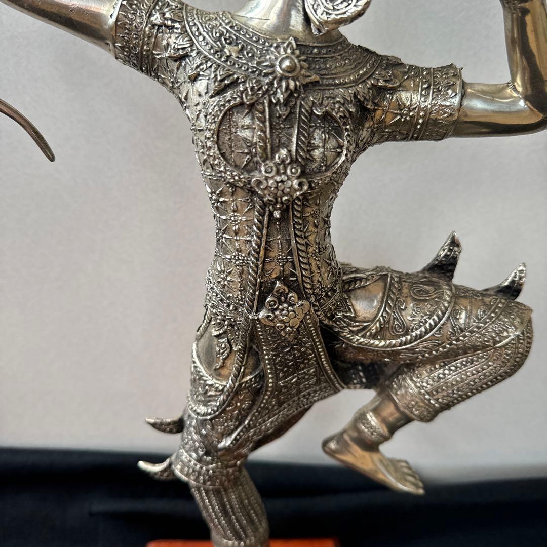 【重厚】【美品】金属製　踊る女性像　アジア　インテリア　約50cm 約3kg