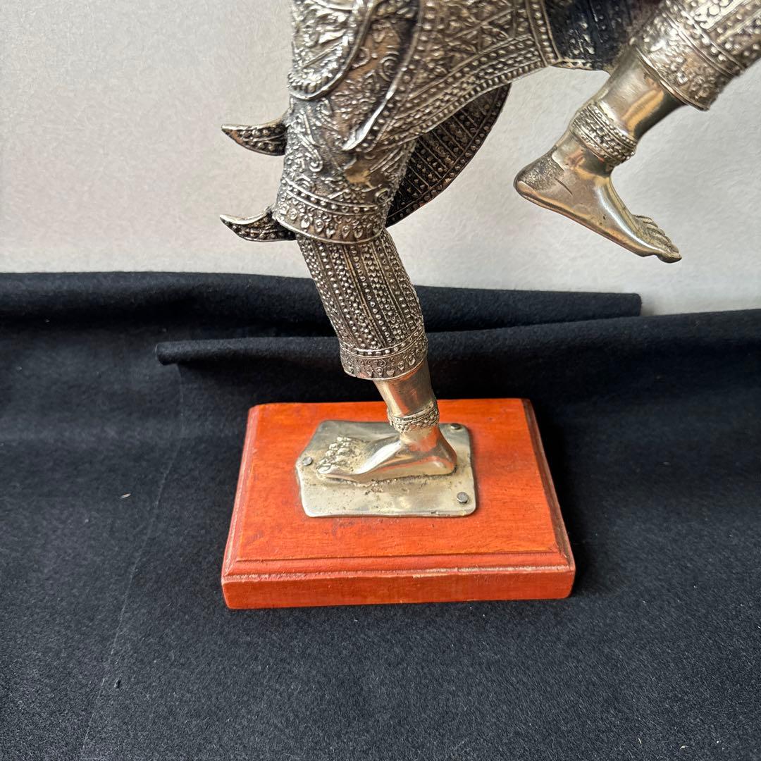 【重厚】【美品】金属製　踊る女性像　アジア　インテリア　約50cm 約3kg