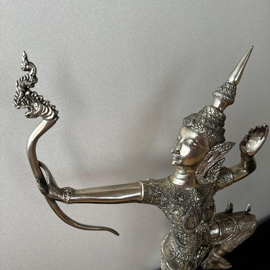 【重厚】【美品】金属製　踊る女性像　アジア　インテリア　約50cm 約3kg