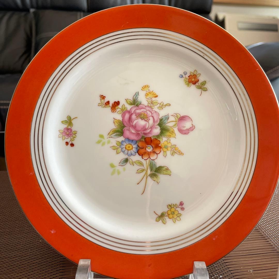 オールドノリタケ　ケーキ皿　カップ　クリーマー　シュガー4点セット