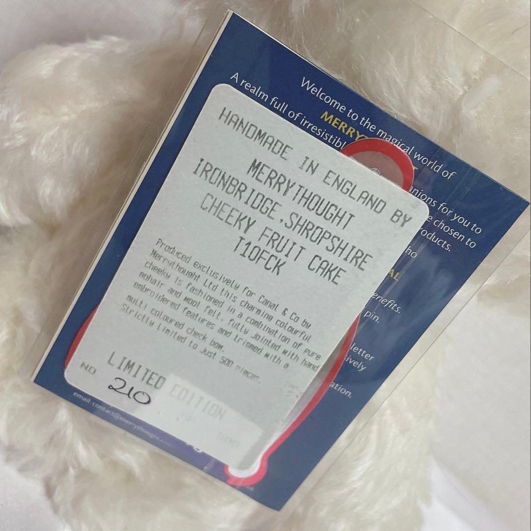 メリーソート　フルーツケーキ　チーキー　ホワイト　テディベア　白　イギリス