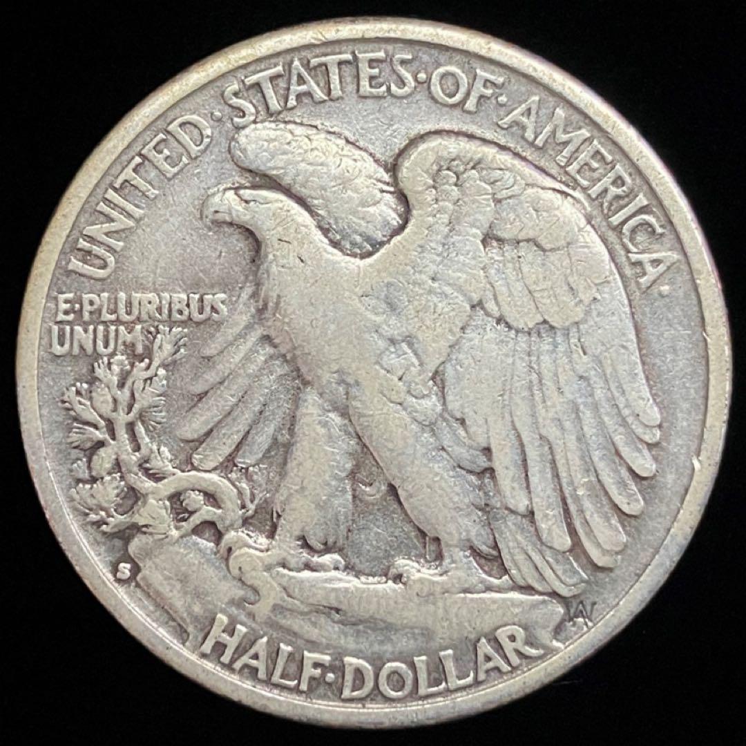 アメリカ　ハーフダラー　リバティ　銀貨　1935年