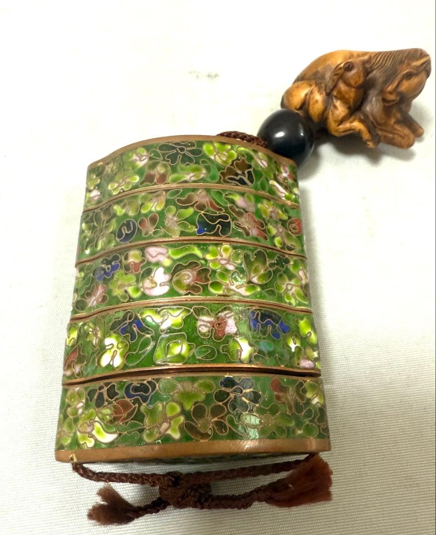 七宝焼　印籠　根付