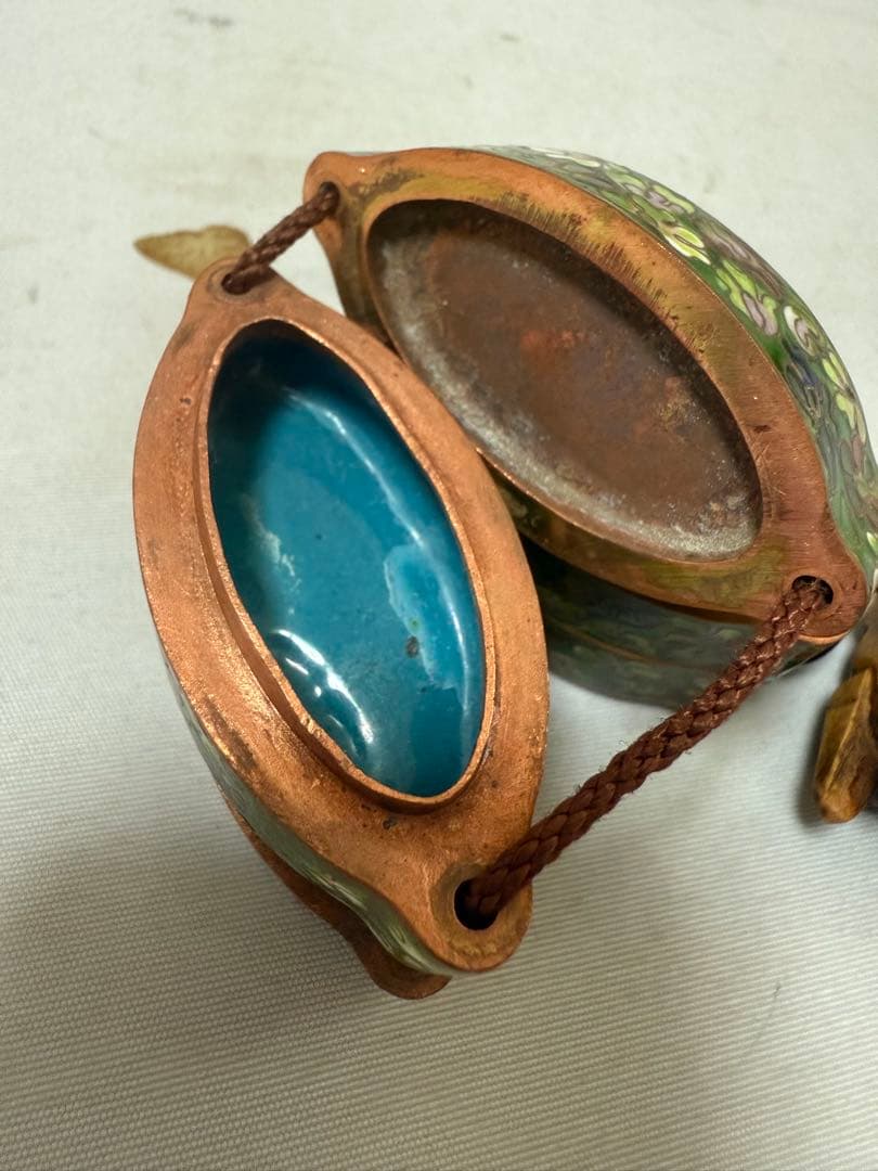 七宝焼　印籠　根付