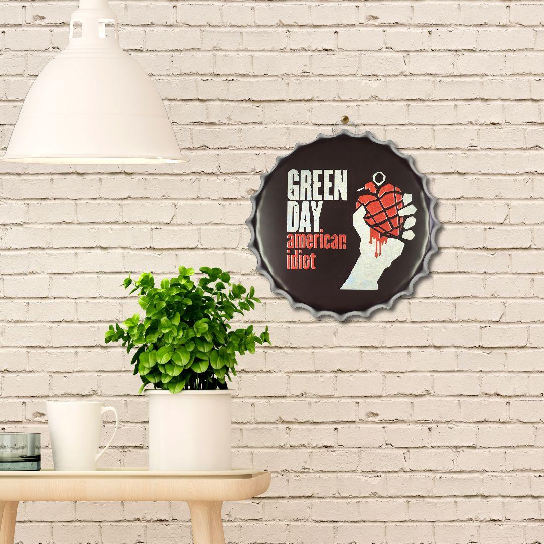 1点限り！金属看板】グリーンデイ american idiot★ブリキ看板グッズ