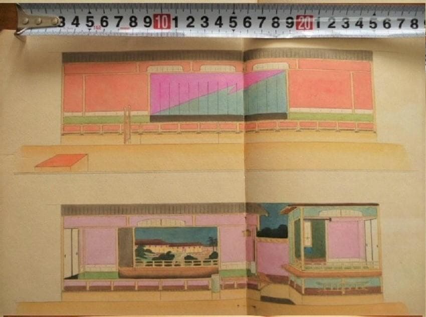 戦前　小貫春陽 道具帳　舞台装置 大道具　歌舞伎背景画家　舞台美術家　勝川