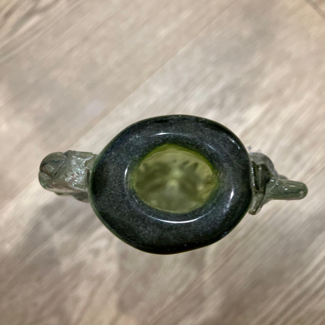 ヴィンテージ　ガラス　オブジェ　花瓶