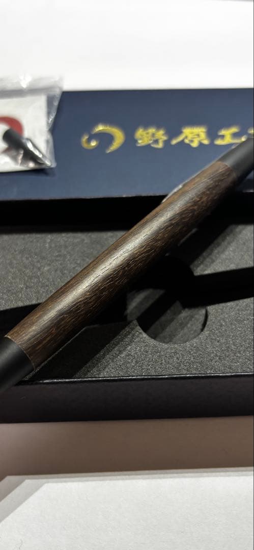 【廃盤品】野原工芸　新型シャーペン(旧クリップ) インドローズウッド　付属品有
