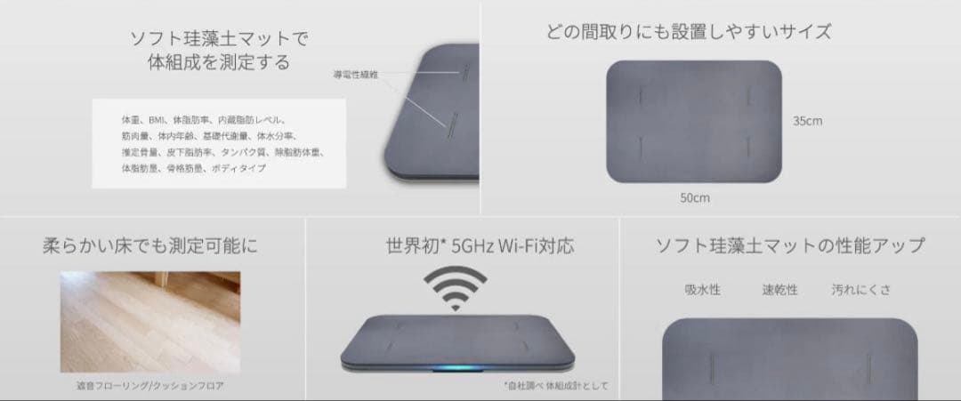 【ほぼ未使用】体重測定できるバスマット Smart Bath Mat