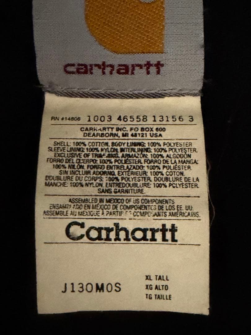 カーハートのアクティブジャケットJ130MOS モスグリーン　2000年代