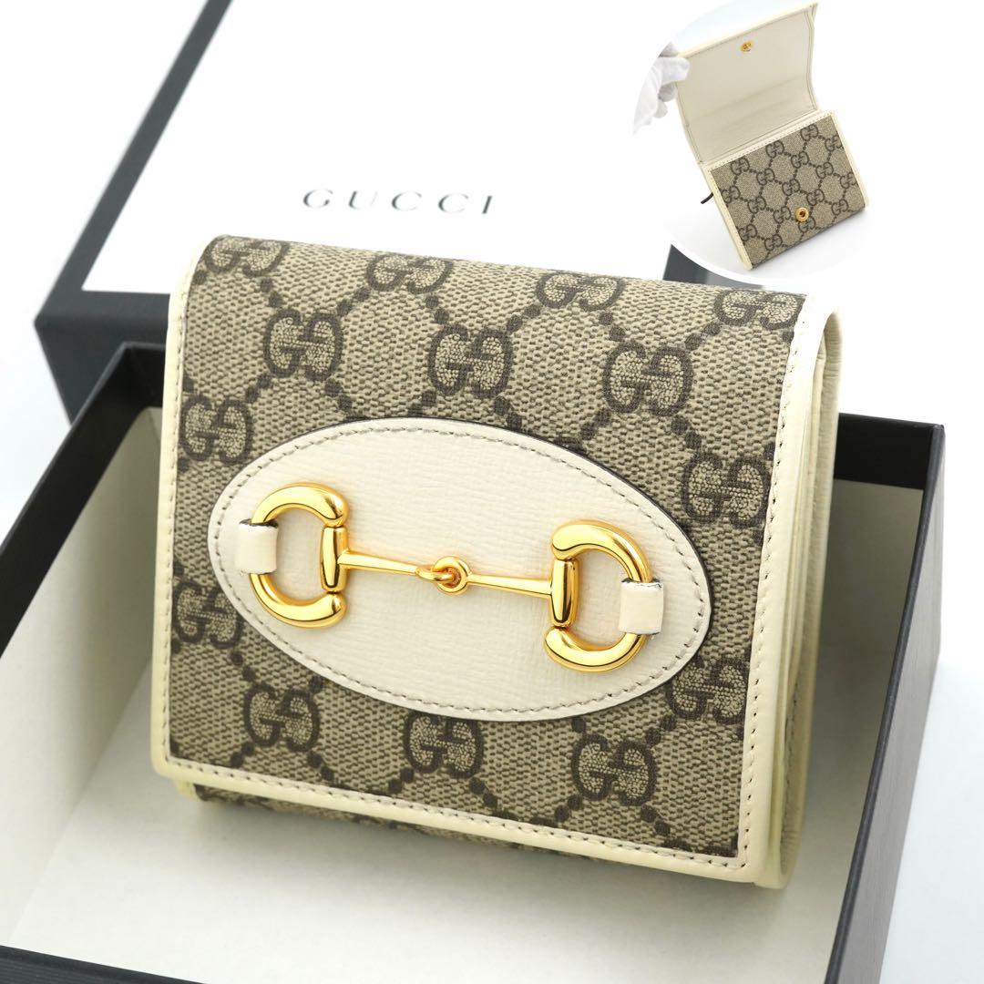 ✨未使用展示品・箱付き✨　GUCCI ミニ財布　GGライン ビット　二つ折り