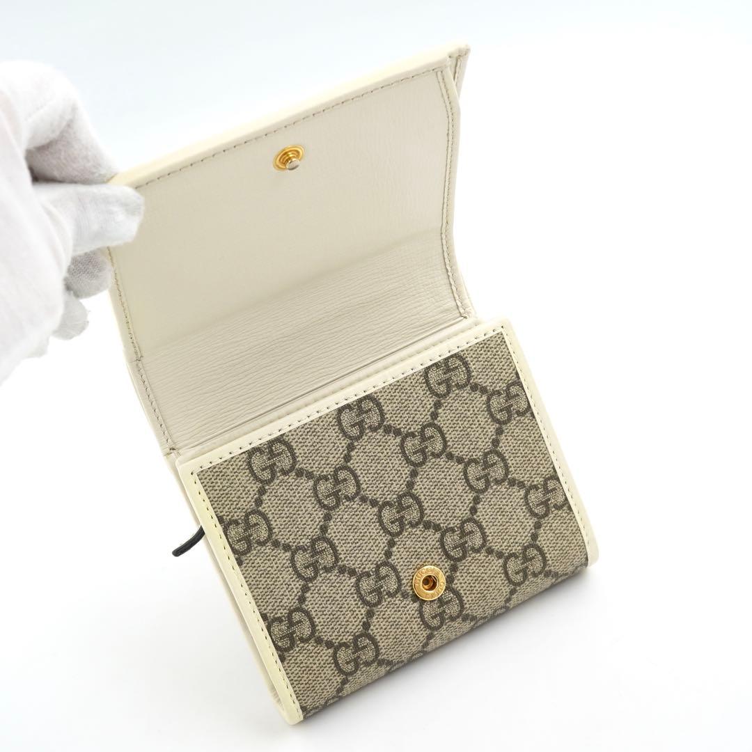 ✨未使用展示品・箱付き✨　GUCCI ミニ財布　GGライン ビット　二つ折り