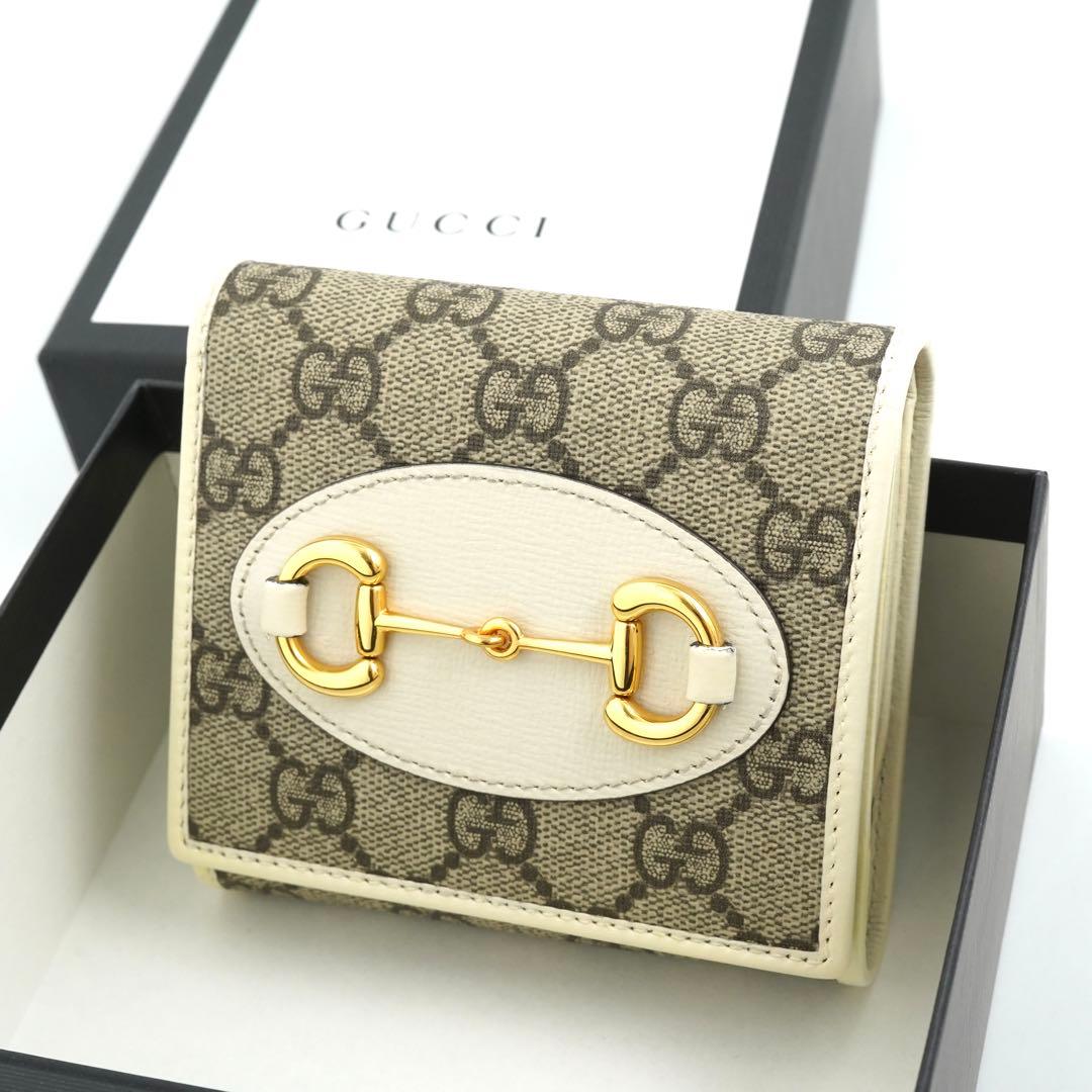 ✨未使用展示品・箱付き✨　GUCCI ミニ財布　GGライン ビット　二つ折り