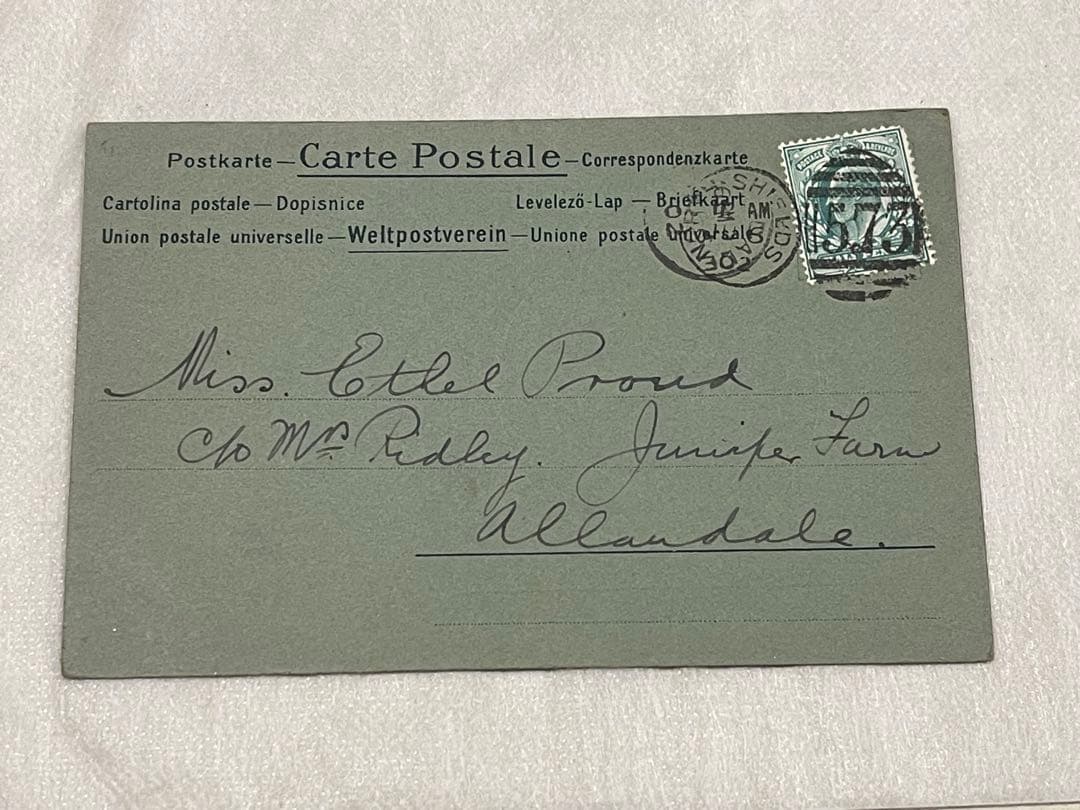 アンティーク ポストカード アール・ヌーボー アルフォンス・ミュシャ スタイル