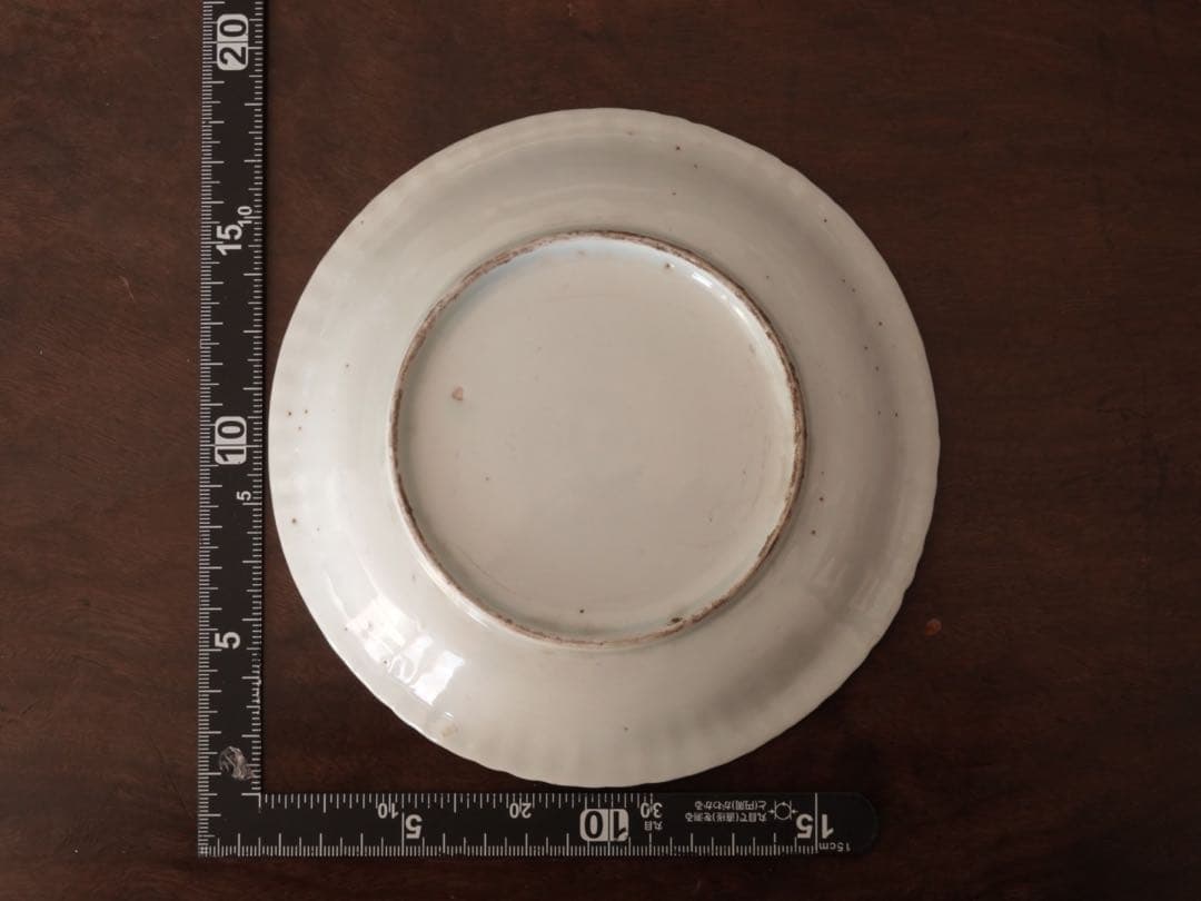 江戸中期〜後期　古伊万里　色絵　金彩　栗文　鎬　皿　5客　銘々皿　バラ売り可能