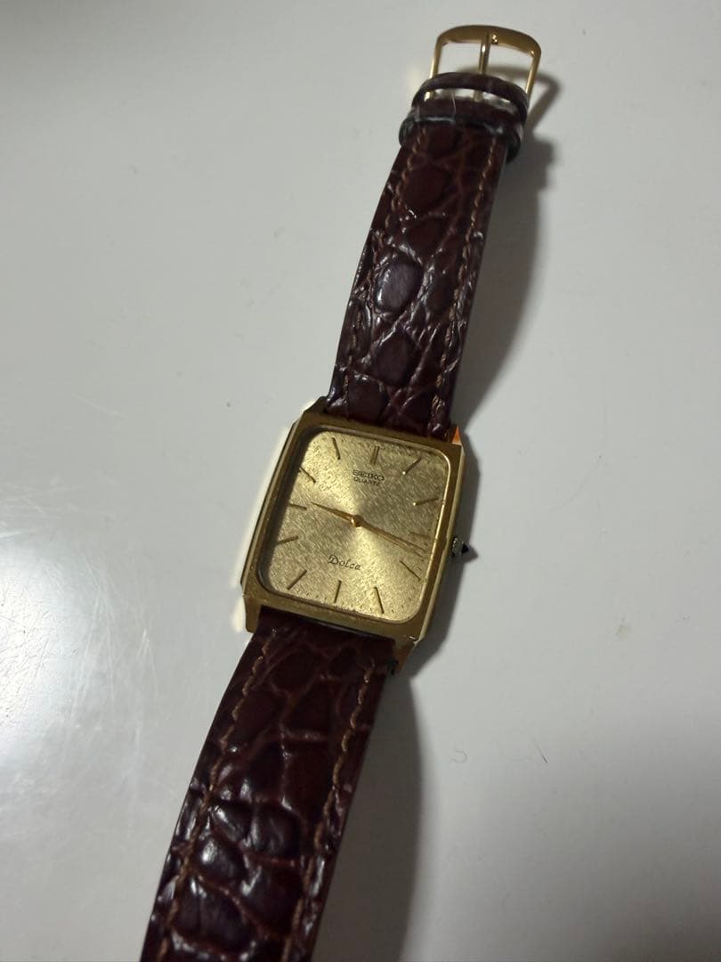 セイコーDolce 腕時計 スクエア ゴールド タンク クォーツ