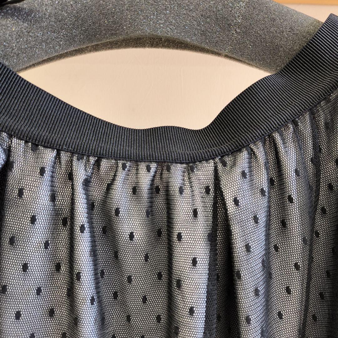 TO BE CHIC ドット柄フレアスカート ブラック