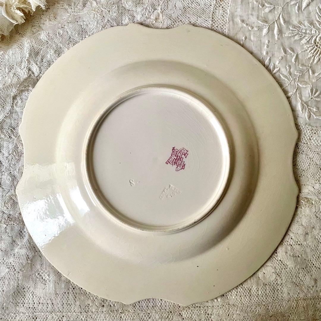 ぐ*る様 【希少レア美品】ジアン　ヴェルサイユプレート　ローズリボン　フランスア