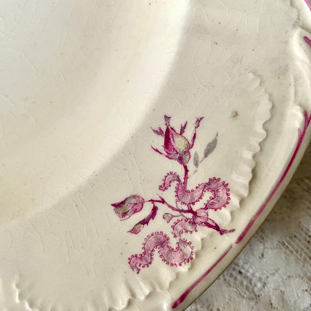 ぐ*る様 【希少レア美品】ジアン　ヴェルサイユプレート　ローズリボン　フランスア