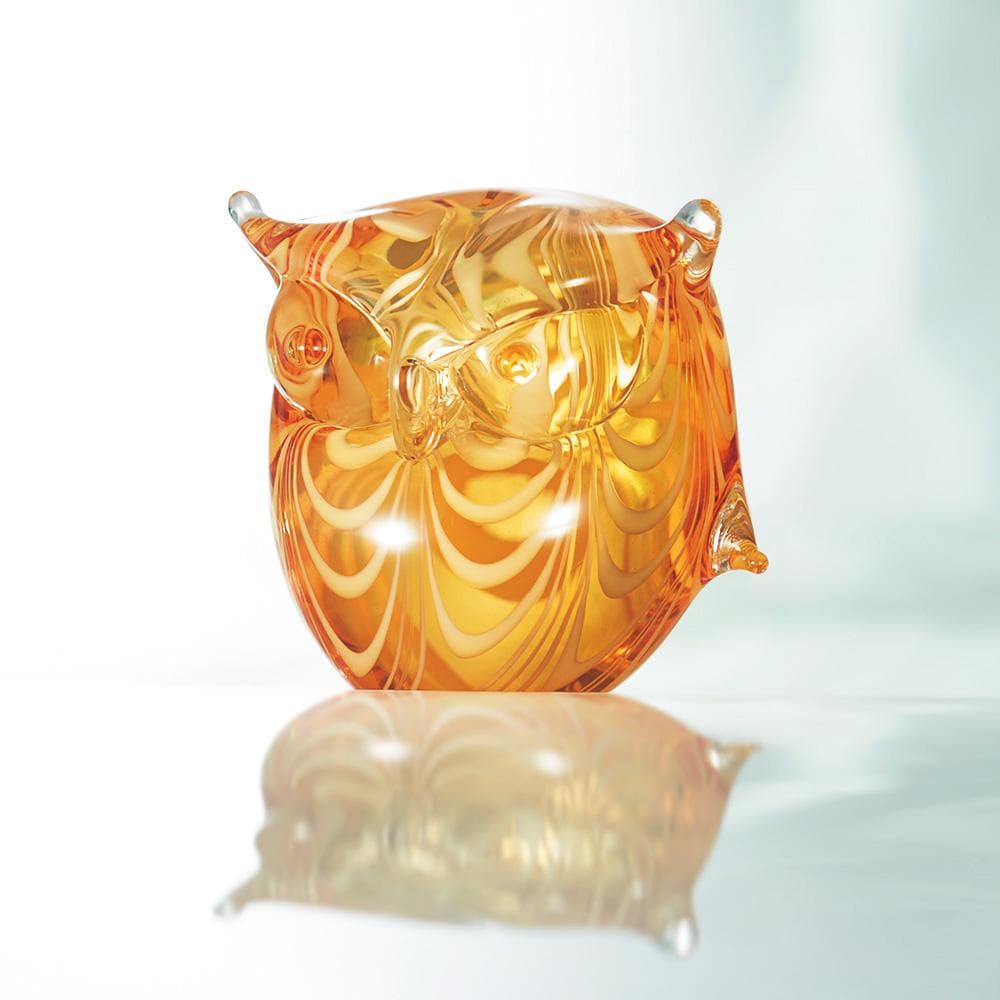 165,000円新品【アルスチェネデーゼ】古法縁起物 置物ムラーノガラスフクロウ