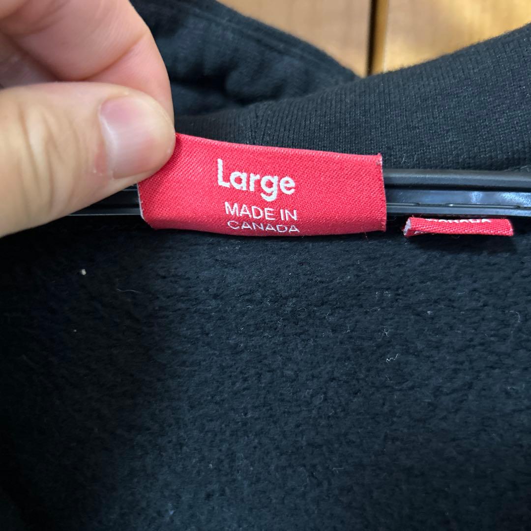 【人気定番】シュプリーム スモールボックスロゴ ジップパーカー 黒 カナダ製肉厚