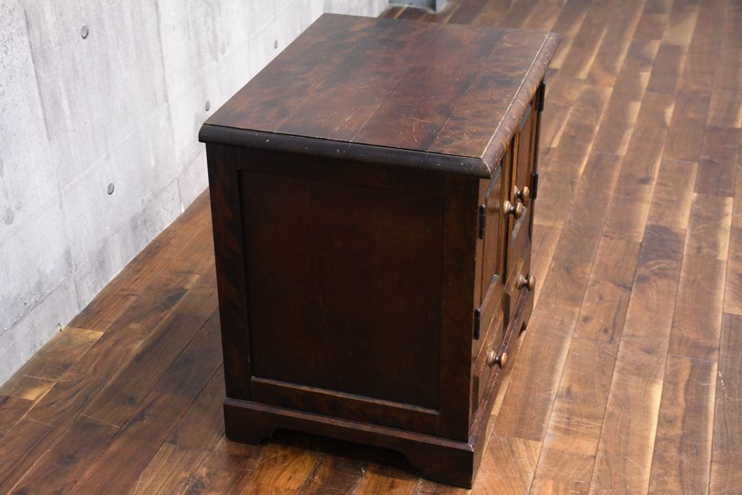 EIK49 北海道民芸家具 サイドキャビネット カバ材/樺材 飾り台 和モダン