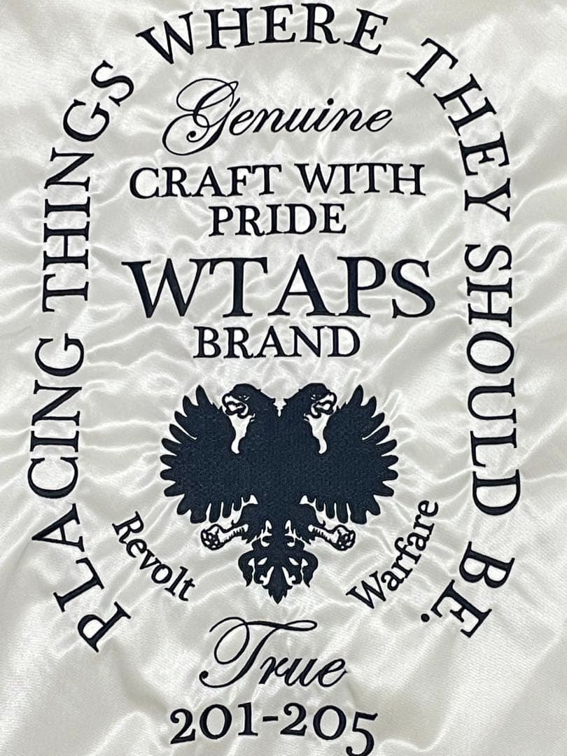 WTAPS TEAM JACKET. WHITE HERALDRY スタジャン