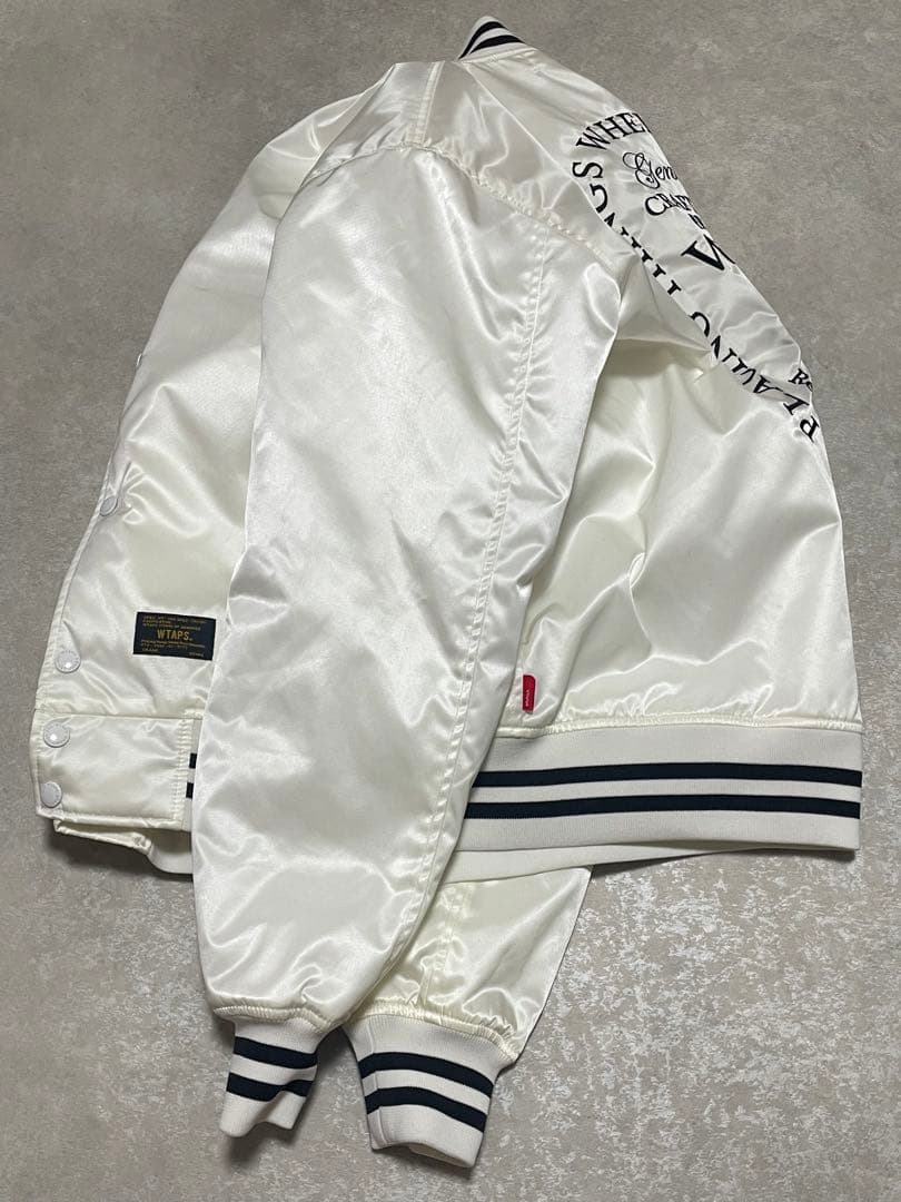 WTAPS TEAM JACKET. WHITE HERALDRY スタジャン