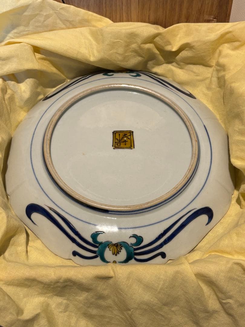 【共箱】人間国宝級 浅蔵五十吉作 九谷焼 彩釉花鳥文 飾皿 美品 現品限り