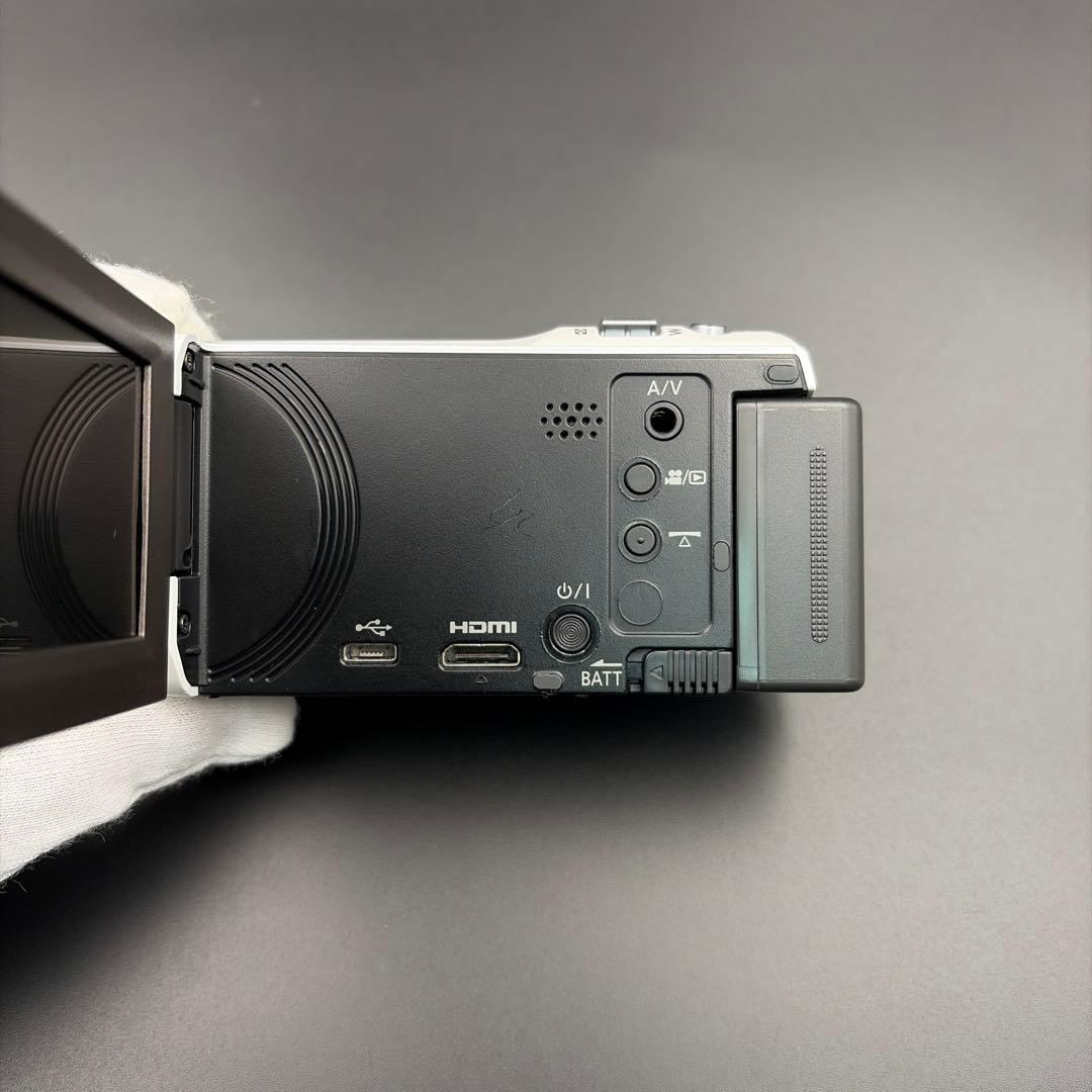 美品 Panasonic HC-V480MS ビデオカメラ ホワイト