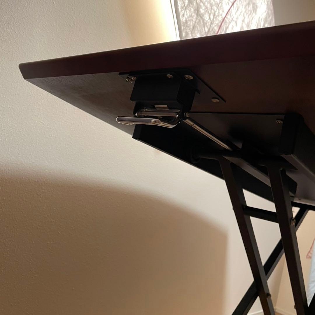 昇降式　ダイニングテーブル　ラルカ130 ブラウン