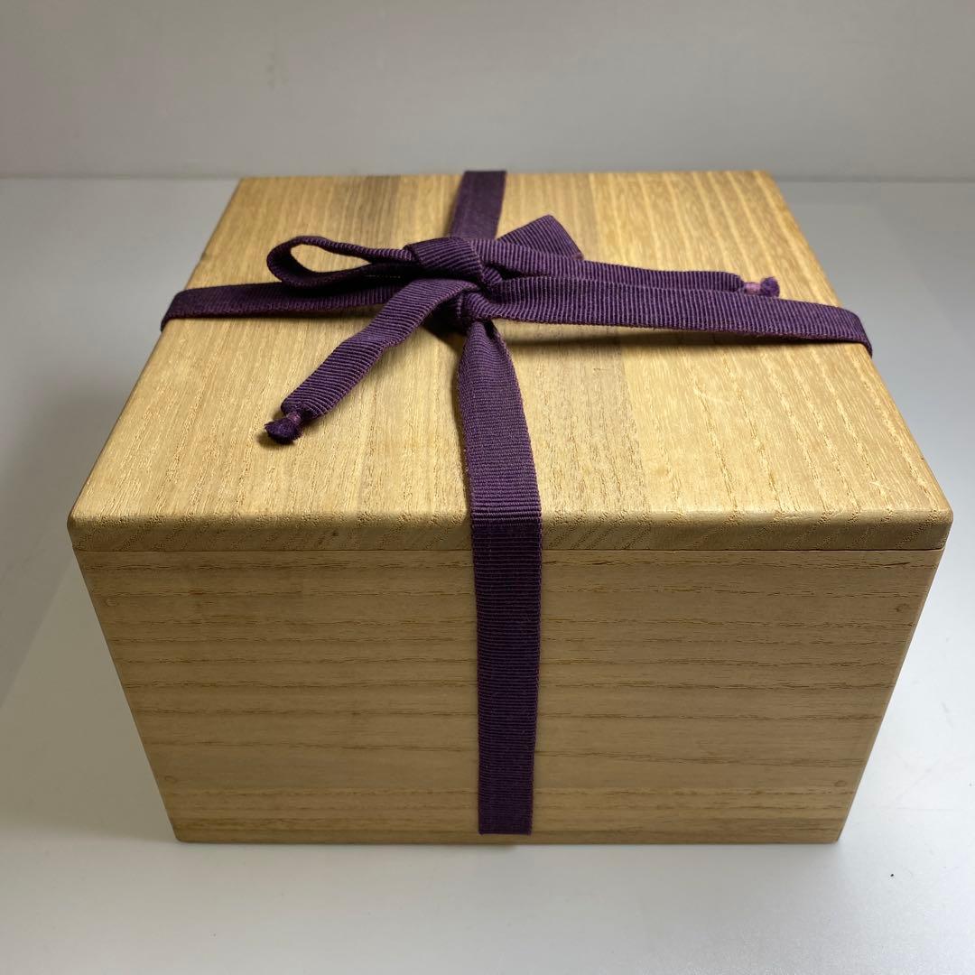 専用　古代　紀元前ペルシャ銀化茶碗　木箱付　直径約15㎝ 東Y7-0402☆2F