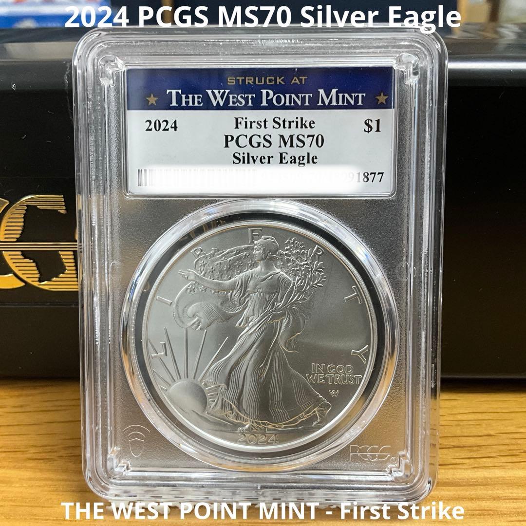 【新品】Silver Eagle イーグル銀貨2024 PCGS MS70