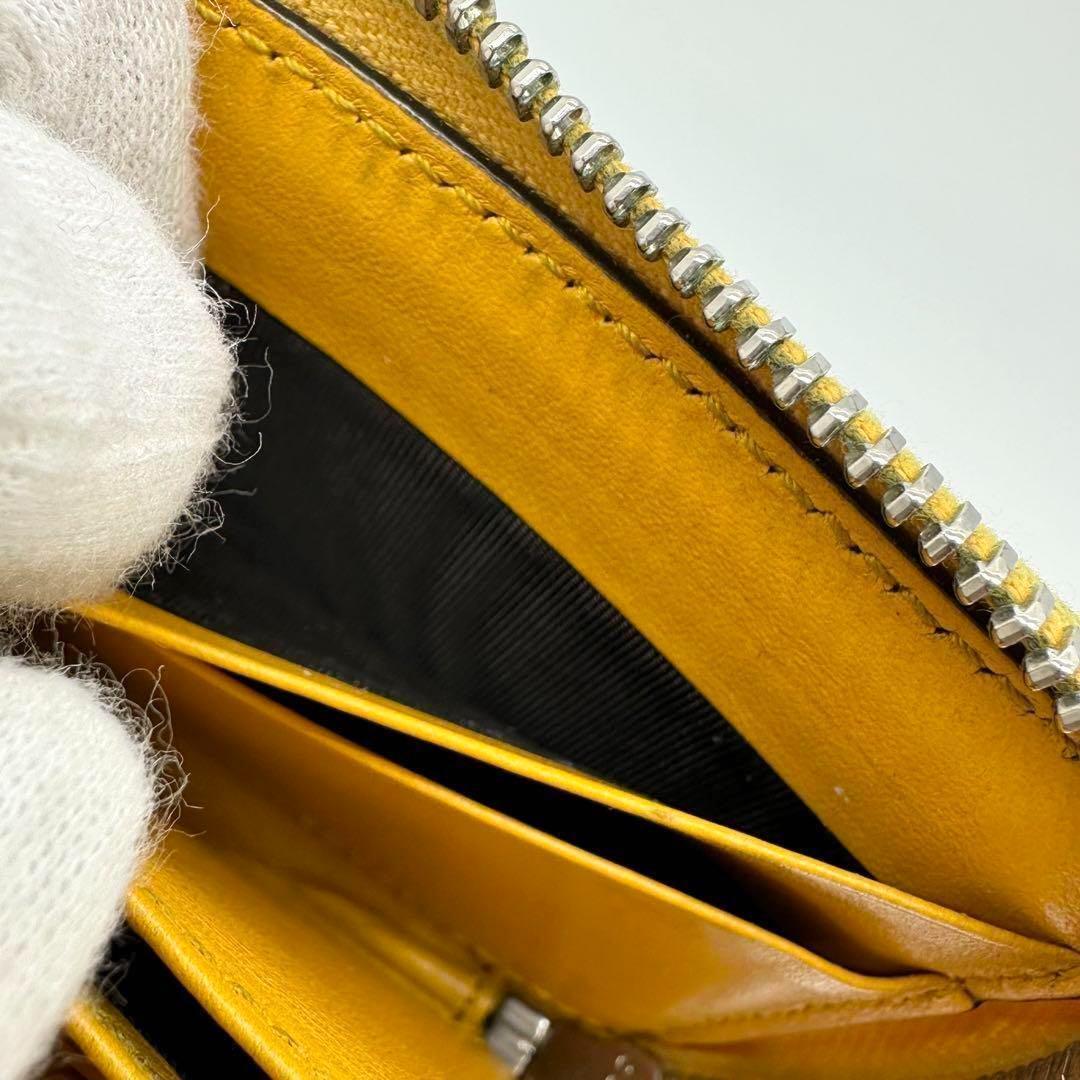 GUCCI グッチ ミニ 財布 ケース GG イエロー レザー