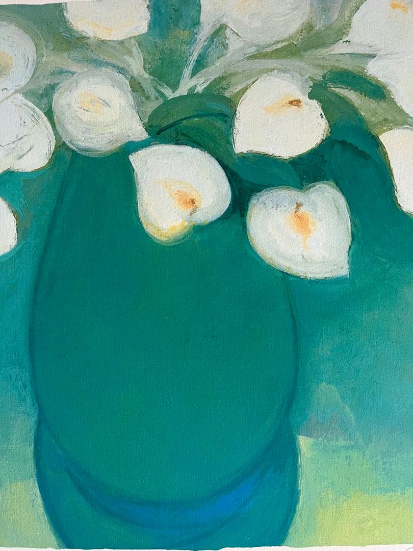 新品額　限定　大きめ64×48 ジニー・キム　版画　直筆サイン　NO. 証明書