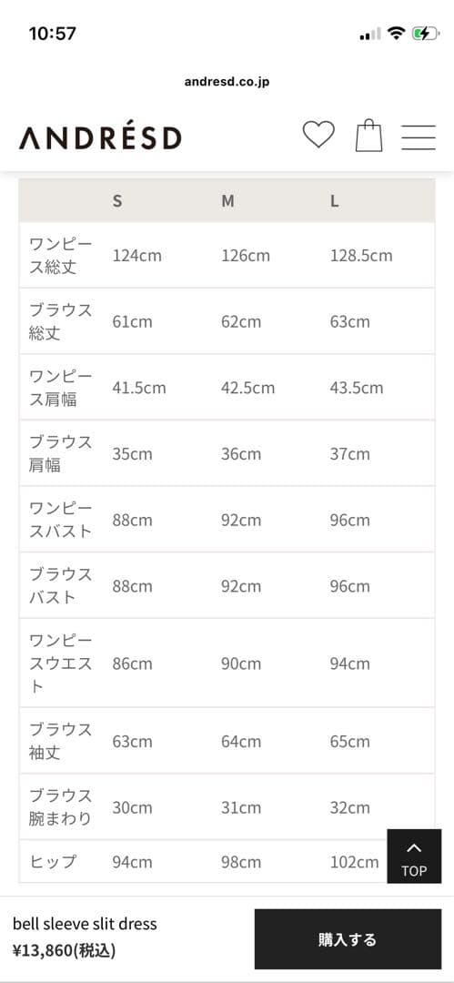 ANDRÉSD ブラックドレス　bell sleeve slit dress