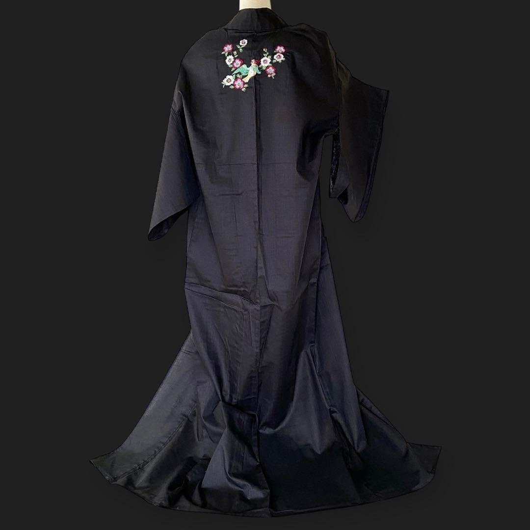 完売品！新品 大人気ブランド浴衣【ジュエティ】椿とオウム刺繍★お単衣としても♪