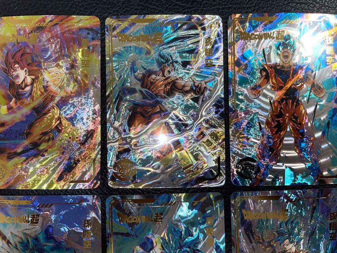 ④超サイヤ人ゴッド、ブルー孫悟空　6枚　海外版　ヒストリーオブドラゴンボール