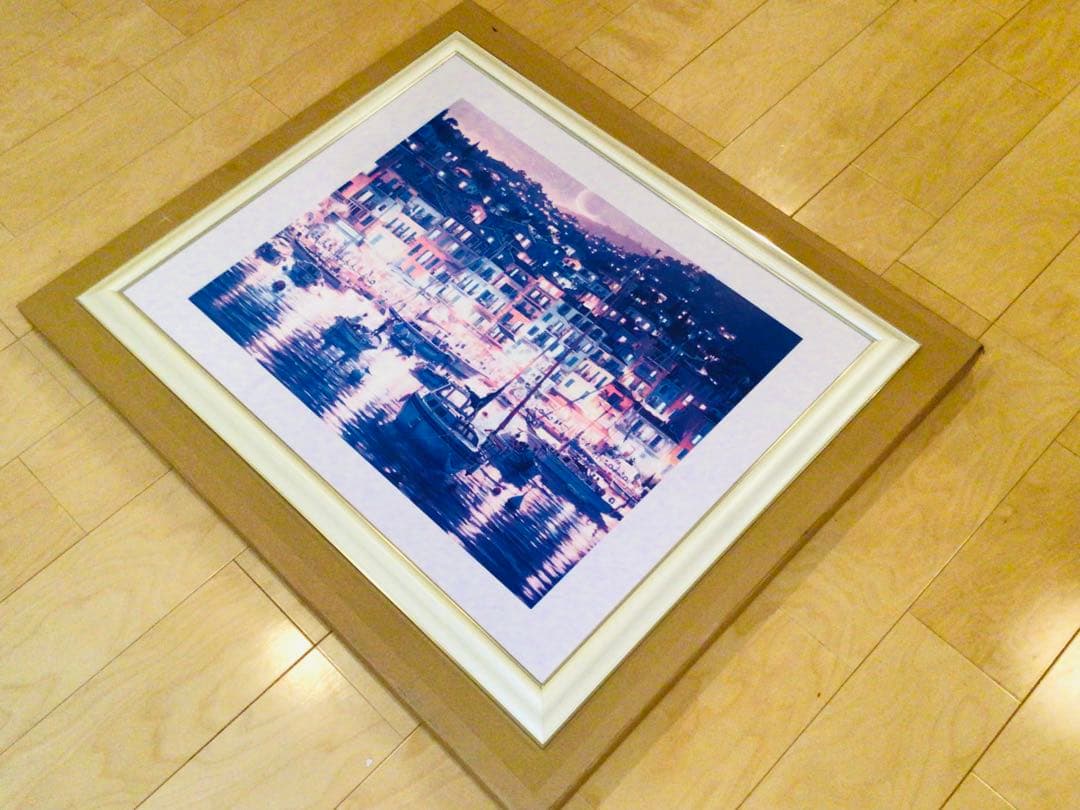 笹倉鉄平 『 ヴィルフランシュ 』 大判オフセット印刷 額装品