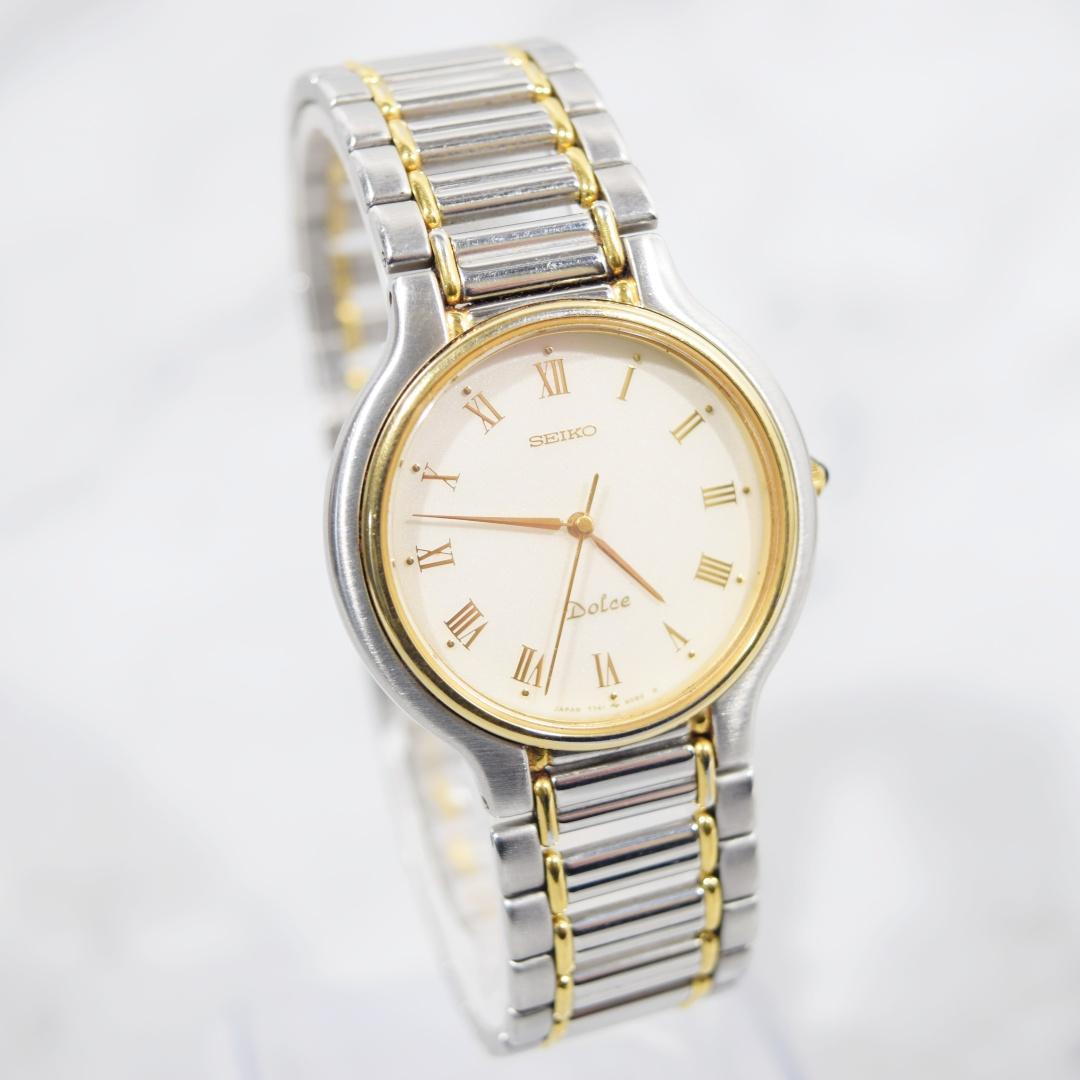 [美品 箱付] 1990年製 SEIKO セイコー ドルチェ メンズ 新品電池