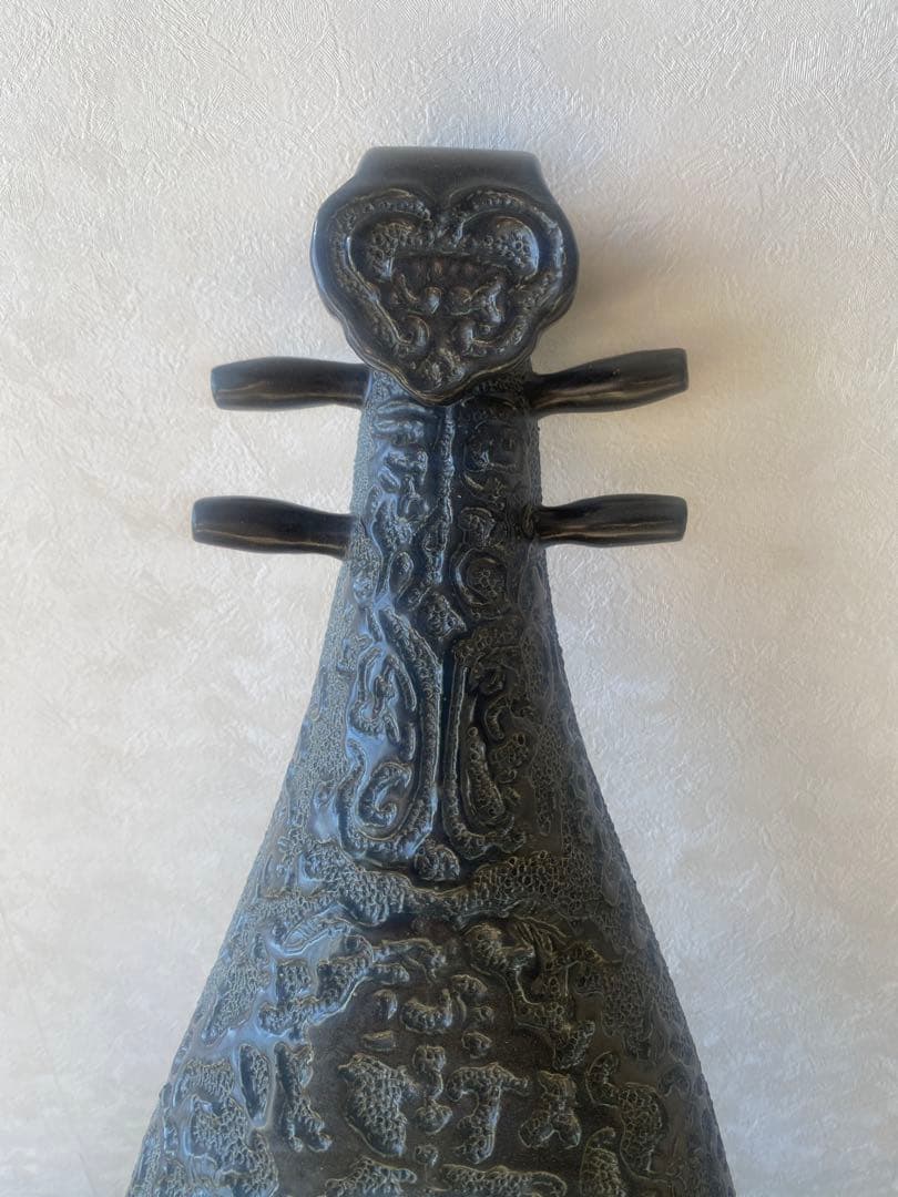 最終値下げ　中国　景徳鎮製　民国時代琵琶型壁掛け