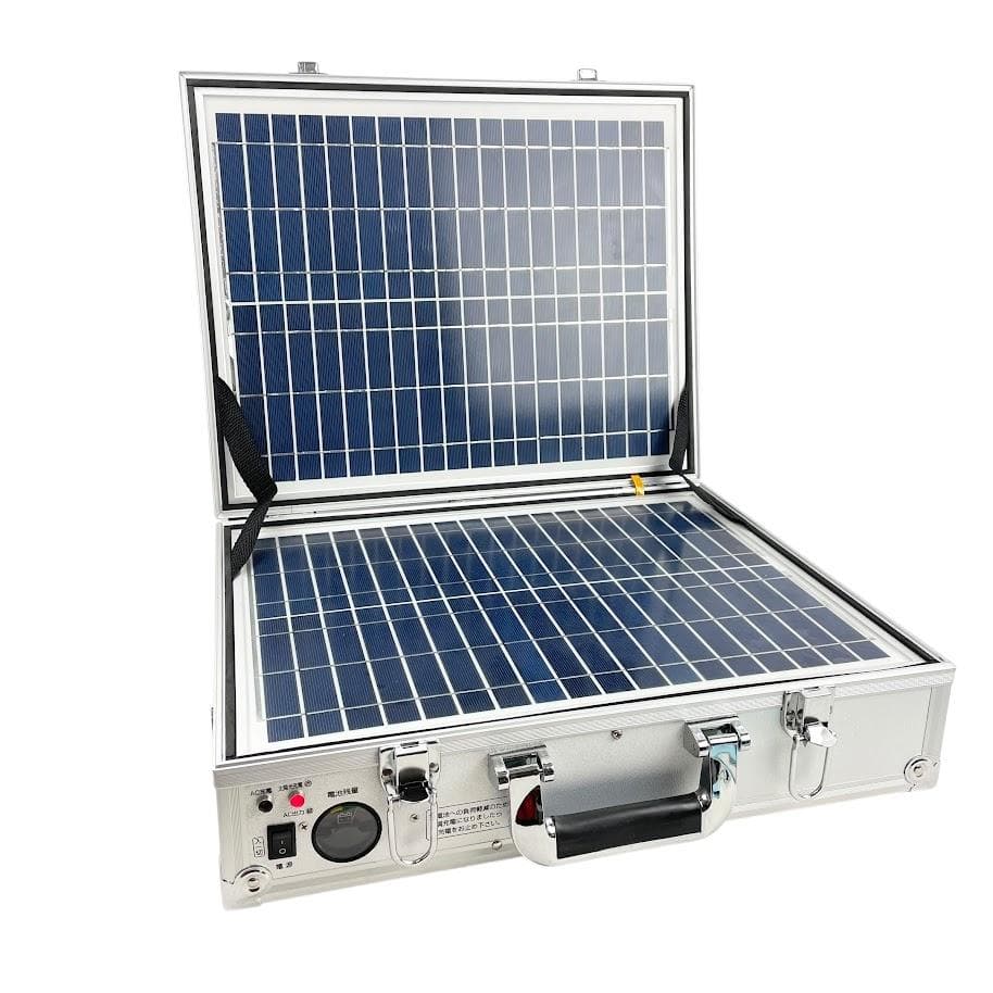 ほぼ未使用『発電バリバリくん』ポータブルソーラー蓄電池 非常用電源 アウトドア