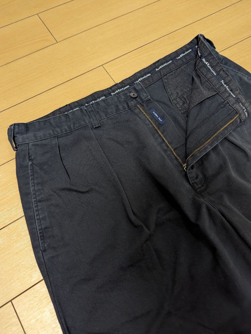 90s　ポロラルフローレン　ポロチノ　チノパン　ANDREW　ブラック　W36