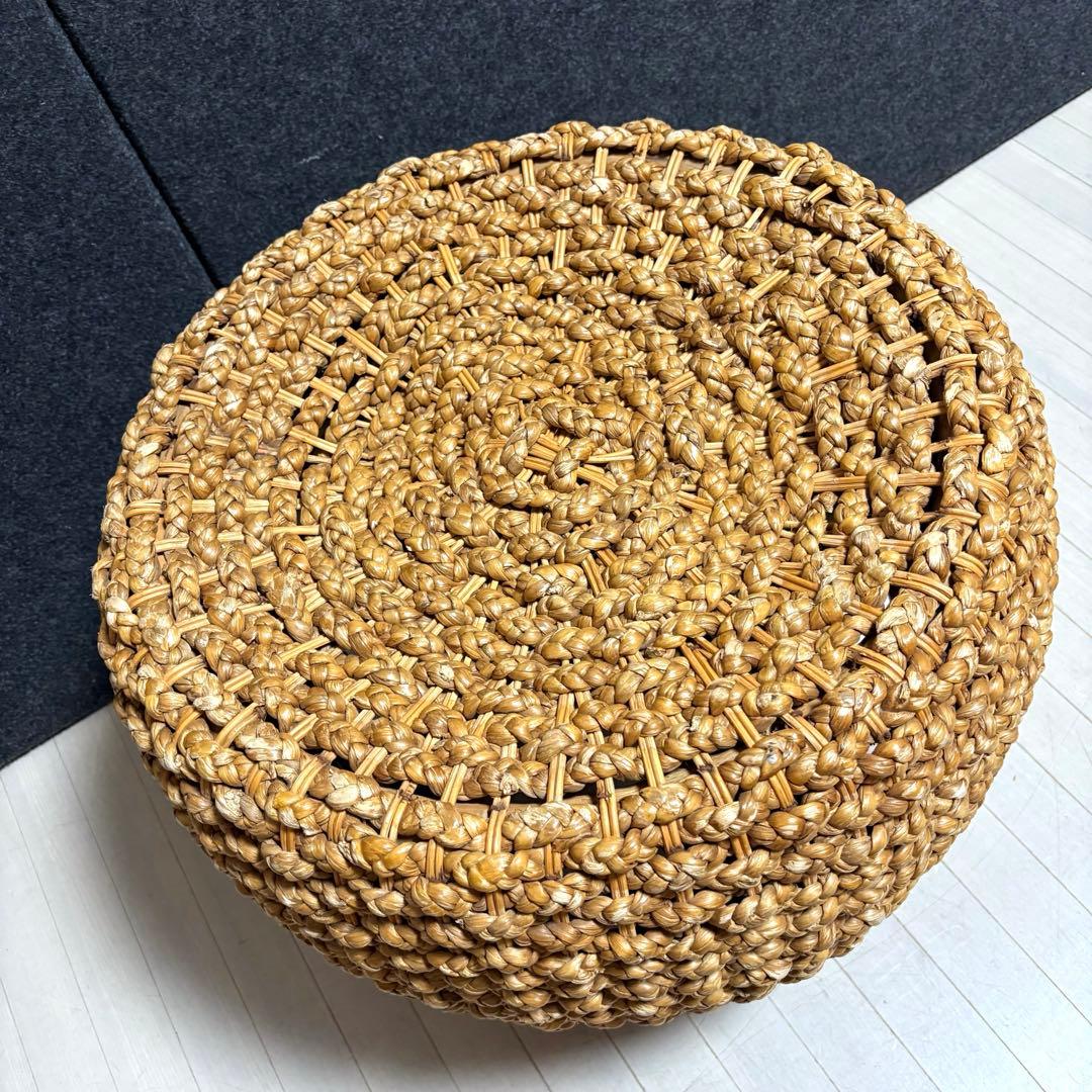 ウォーターヒヤシンス　ラタン　アバカ　スツール　丸椅子　　リゾート　アジアン