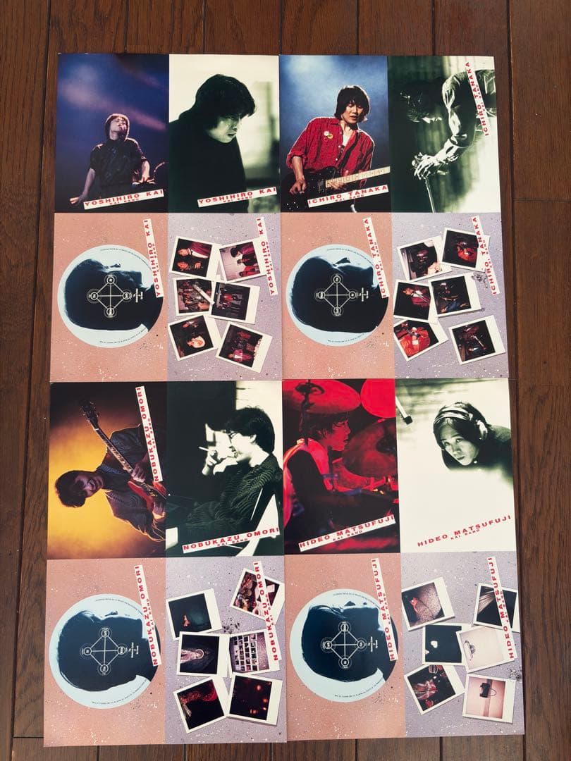 甲斐バンド　サイン　ポストカード(4枚シート)+1枚　まとめ売り