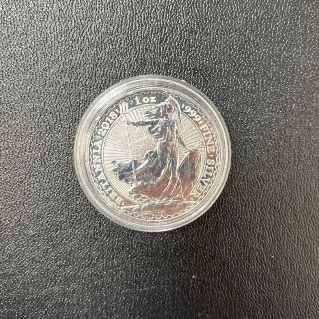 【純銀】2018年エリザベス2世ブリタニア　2ポンド銀貨　英国