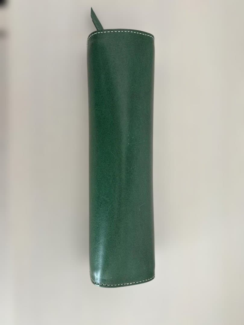 Munekawa本革ファスナーペンケース“U-shape”グリーン