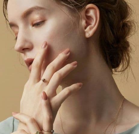 アガット agete 1粒ダイヤモンドピアス 18金