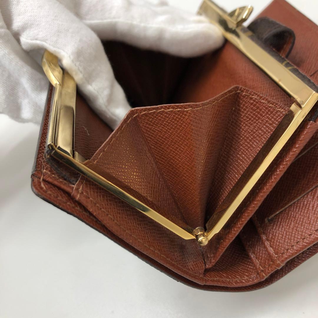 ルイ ヴィトン ポルト モネ ヴィエノワ がま口　モノグラム 折り財布