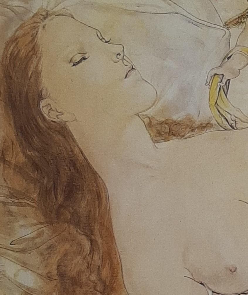 藤田嗣治、「天使」、希少画集の額装画、人気作品、オーダーマット付・日本製新品額入